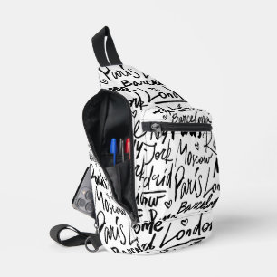 Famous Cities of the World Sling Bag