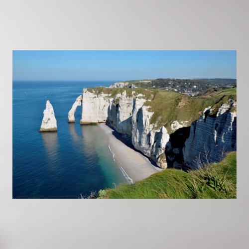 Famous cliffs of Etretat in France Poster