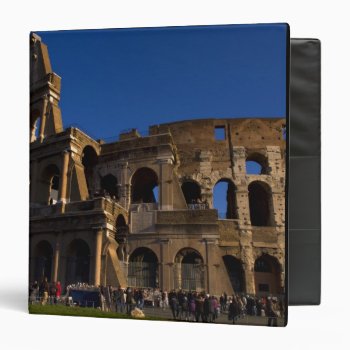Famous Colosseum In Rome Italy Landmark 3 Ring Binder by takemeaway at Zazzle