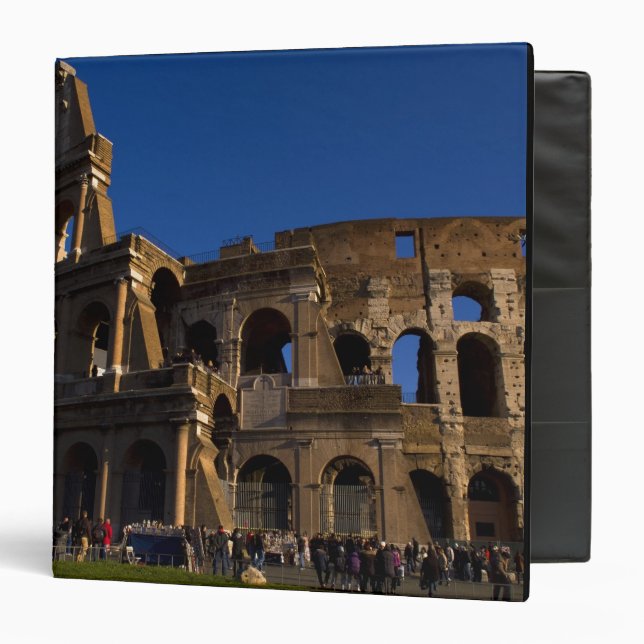 Famous Colosseum in Rome Italy Landmark 3 Ring Binder (Front/Inside)