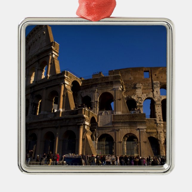 Famous Colosseum in Rome Italy Landmark Metal Ornament (Front)