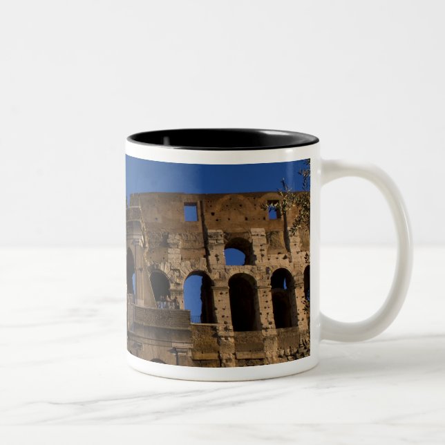Famous Colosseum in Rome Italy Landmark Two-Tone Coffee Mug (Right)