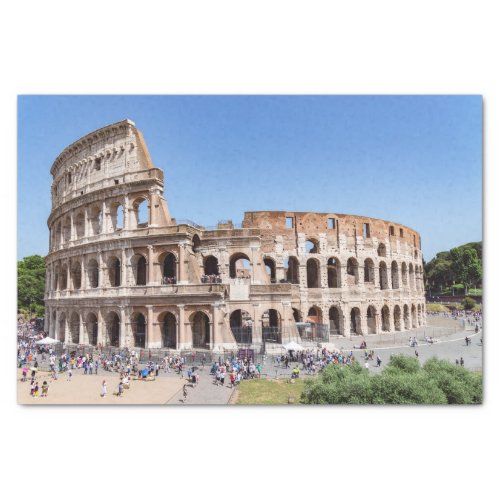 Famous Colosseum in Rome Italy Tissue Paper