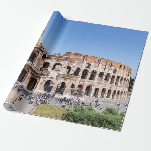 Famous Colosseum in Rome Italy Wrapping Paper