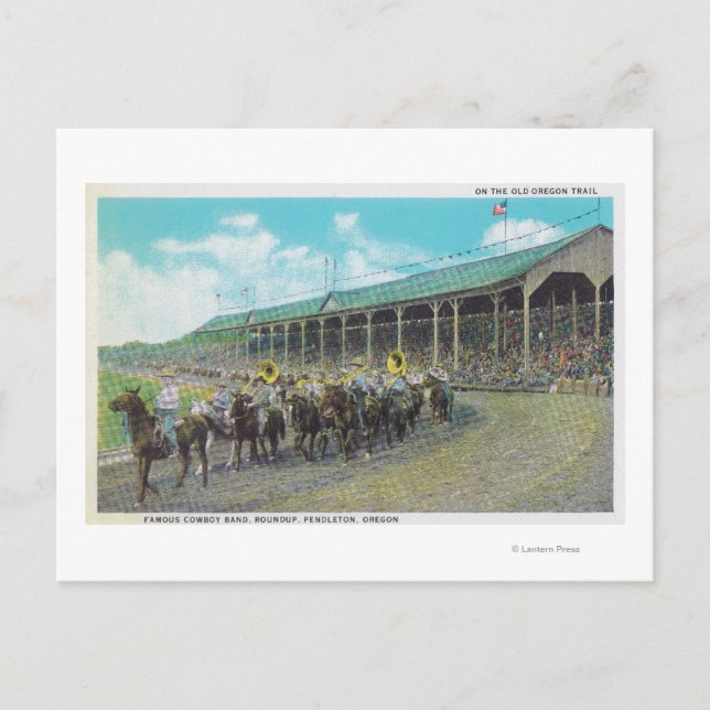 Famous Cowboy Band at the Round-Up Postcard (Front)