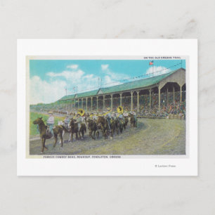 Famous Cowboy Band at the Round-Up Postcard
