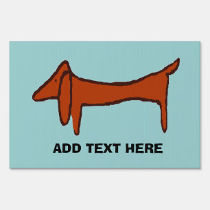 Famous Dachshund Abstract Sign