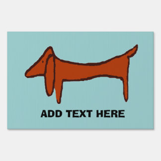 Famous Dachshund Abstract Sign