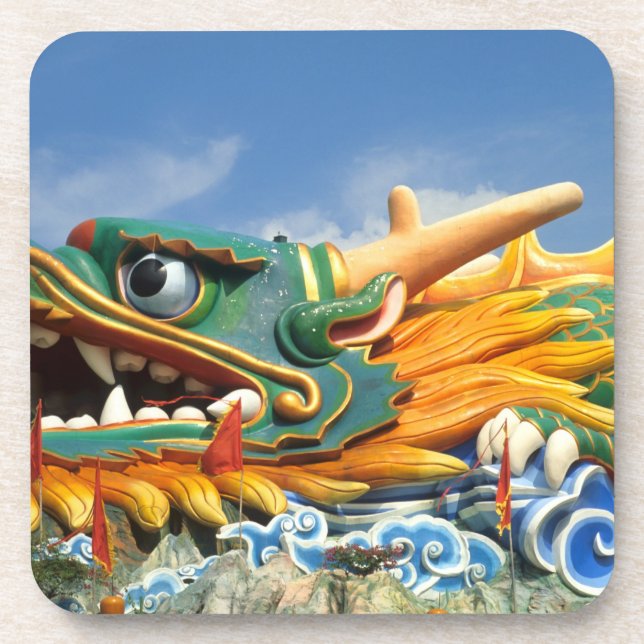 Famous Dragon at Haw Par Villa in Singapore Asia Drink Coaster (Front)