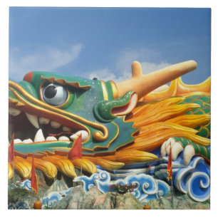 Famous Dragon at Haw Par Villa in Singapore Asia Tile