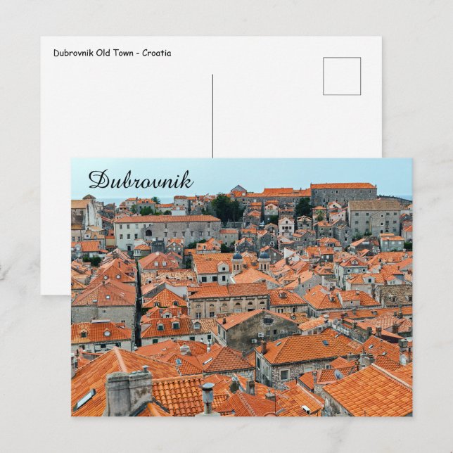 Famous Dubrovnik Old Town roofs - Dalmatia,Croatia Postcard (Front/Back)