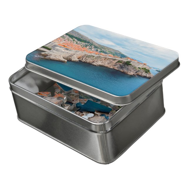 Famous Dubrovnik Old Town roofs & walls - Croatia Jigsaw Puzzle (Lid Open)