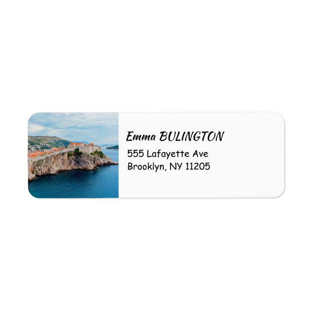 Famous Dubrovnik Old Town roofs & walls - Croatia Label (Front)