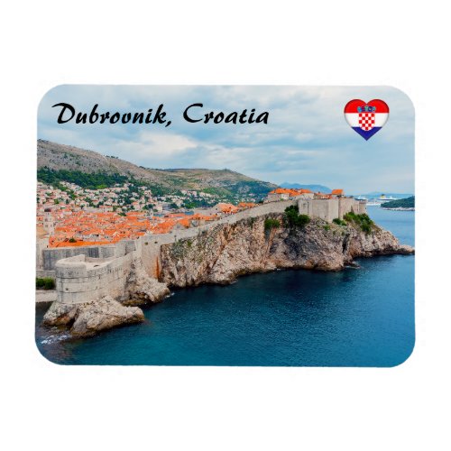 Famous Dubrovnik Old Town roofs  walls _ Croatia Magnet