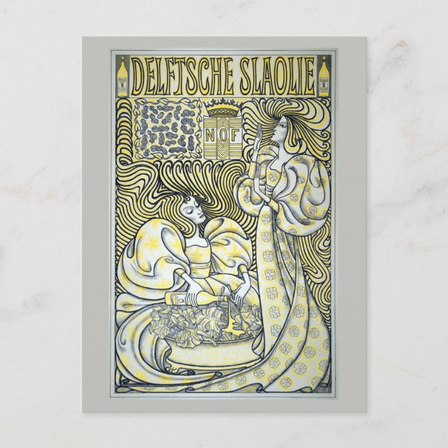 Famous Dutch Art Nouveau ad Postcard (Front)