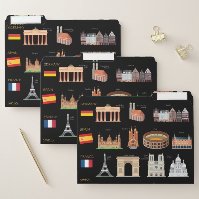 Famous European Monuments File Folder (Set)