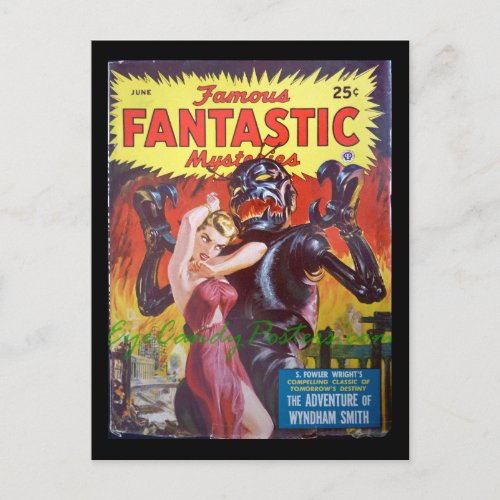 Famous Fantastic Mysteries 13_Pulp Art Postcard