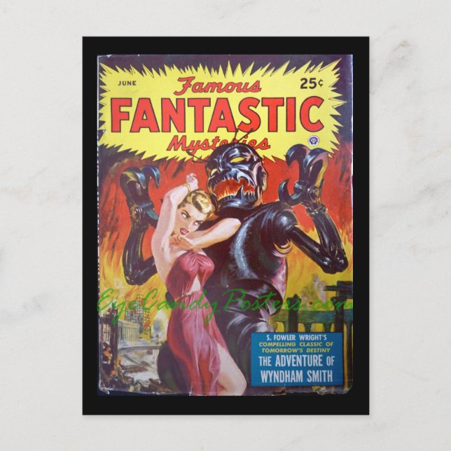 Famous Fantastic Mysteries 13_Pulp Art Postcard (Front)
