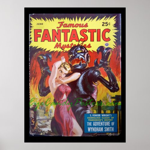 Famous Fantastic Mysteries 13_Pulp Art Poster