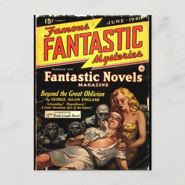 Famous Fantastic Mysteries 2_Pulp Art Postcard (Front)