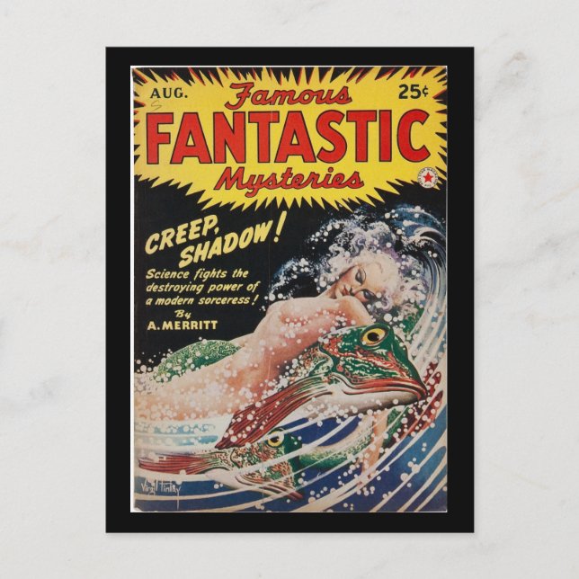 Famous Fantastic Mysteries 42-07_Pulp Art Postcard (Front)