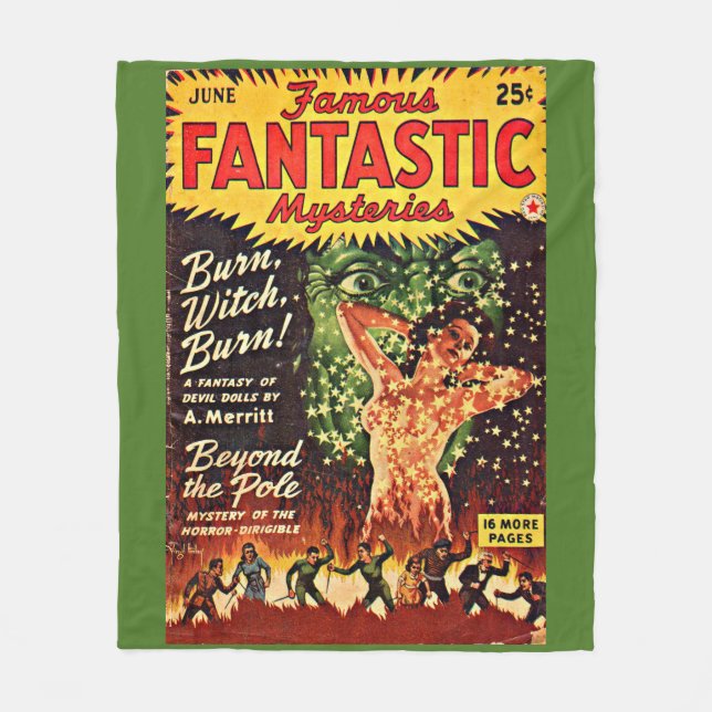 Famous Fantastic Mysteries June 1942 Fleece Blanket (Front)