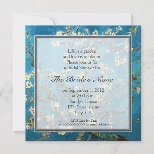 Famous fine art  bridal shower party invitation