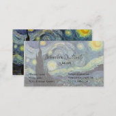 Famous fine art  Starry Night Business Card (Front/Back)
