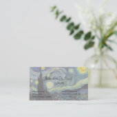 Famous fine art  Starry Night Business Card (Standing Front)