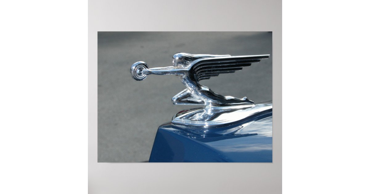 Famous Flying Lady Car Hood Ornament Poster Zazzle