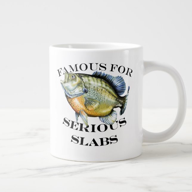 Famous For Serious Slabs Light Giant Coffee Mug (Right)