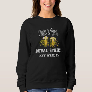 Famous Fun On Duval St Key West Fl Beer Booze Peop Sweatshirt