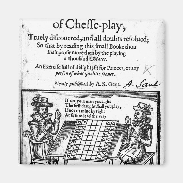 Famous Game of Chess, 1614 Magnet (Front)