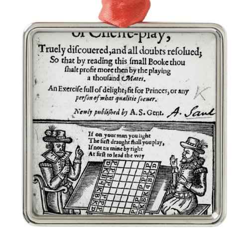 Famous Game of Chess, 1614 Metal Ornament