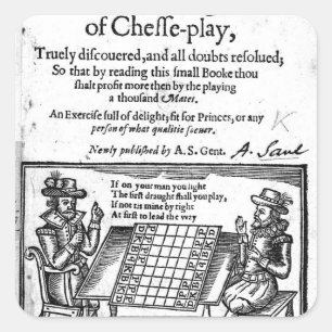 Famous Game of Chess, 1614 Square Sticker