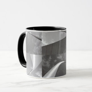 Famous Gateway Arch Black, White & Gray Mug