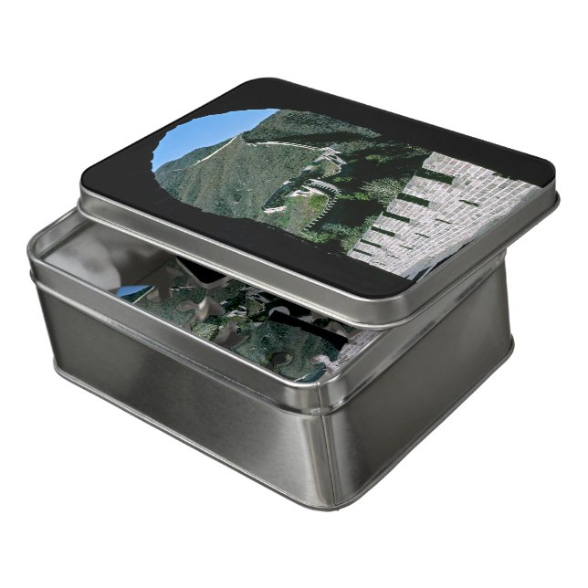 Famous Great Wall of China - Beijing, Asia Jigsaw Puzzle (Lid Open)