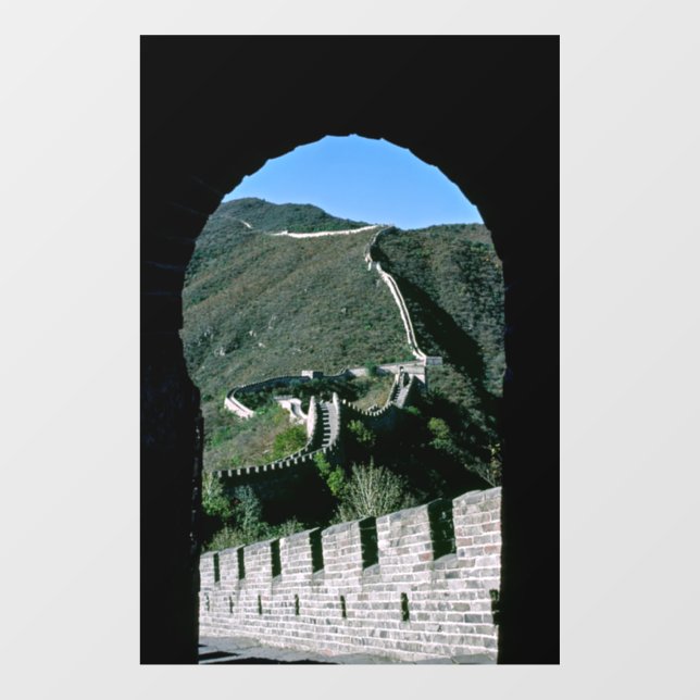 Famous Great Wall of China - Beijing, Asia Window Cling (Sheet)