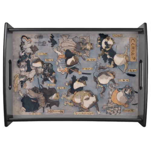 Famous Heroes of the Kabuki Stage frogs Serving Tray