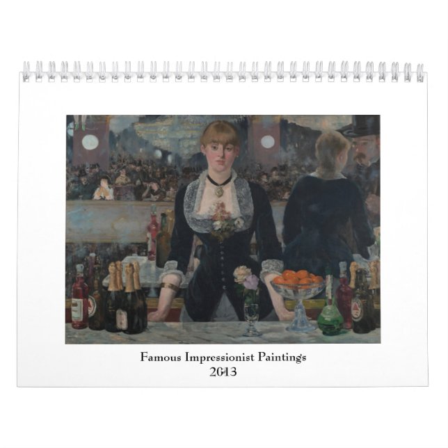 Famous Impressionist Paintings ~ Change to 2018 Calendar (Cover)