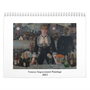 Famous Impressionist Paintings ~ Change To 2018 Calendar by Ladiebug at Zazzle