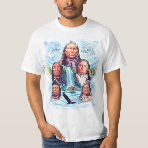 Famous Indian Chiefs Native Americans Mens White T_Shirt
