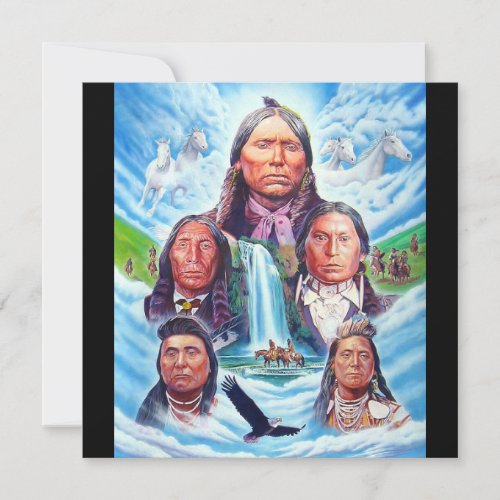 Famous Indian Chiefs Native Americans Painting