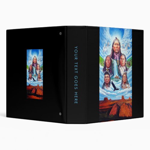 Famous Indian Chiefs Native Americans Template 3 Ring Binder