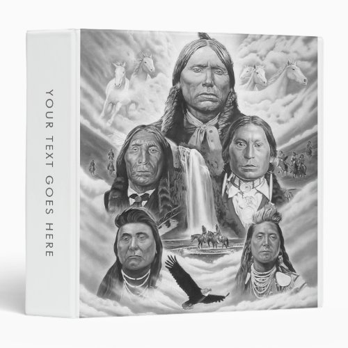 Famous Indian Chiefs Native Americans Template 3 Ring Binder