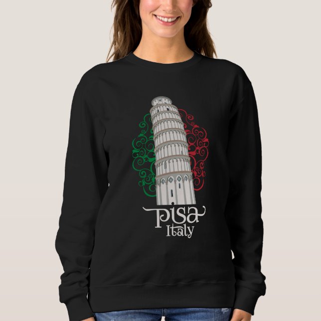 Famous Italian Landmark Leaning Tower of Pisa Sweatshirt (Front)
