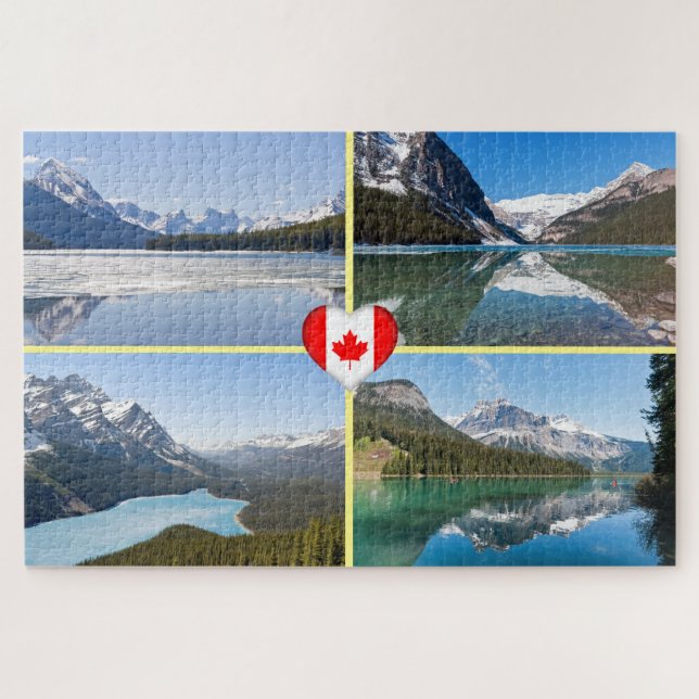 Famous lakes and landscapes in West Canada Jigsaw Puzzle (Horizontal)