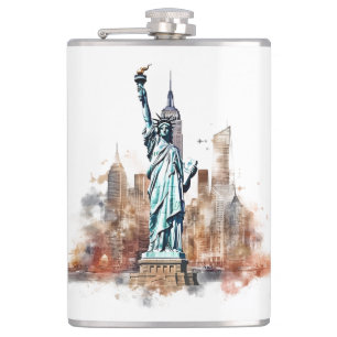 Famous landmarks design flask