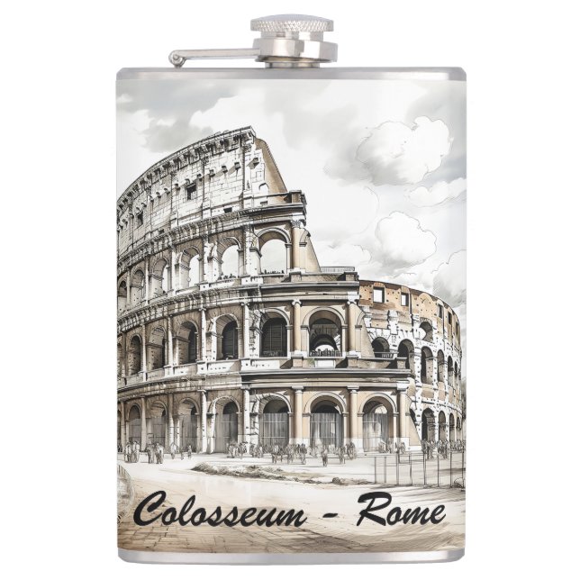 Famous landmarks design flask (Front)