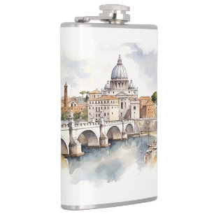 Famous landmarks design flask